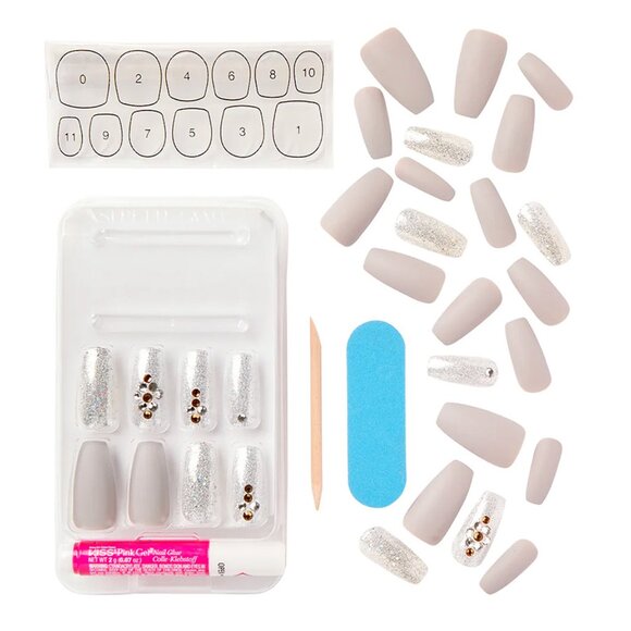 Kiss Jewel  Fantasy Nails Long Length - Empress - Picture 4 of 6